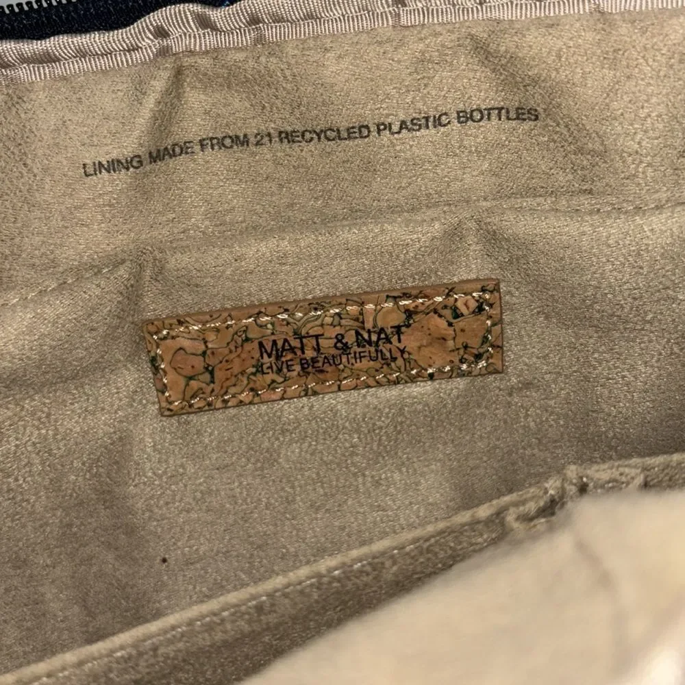 NWOT Matt & Nat Live Beautifully padded vegan suede.
